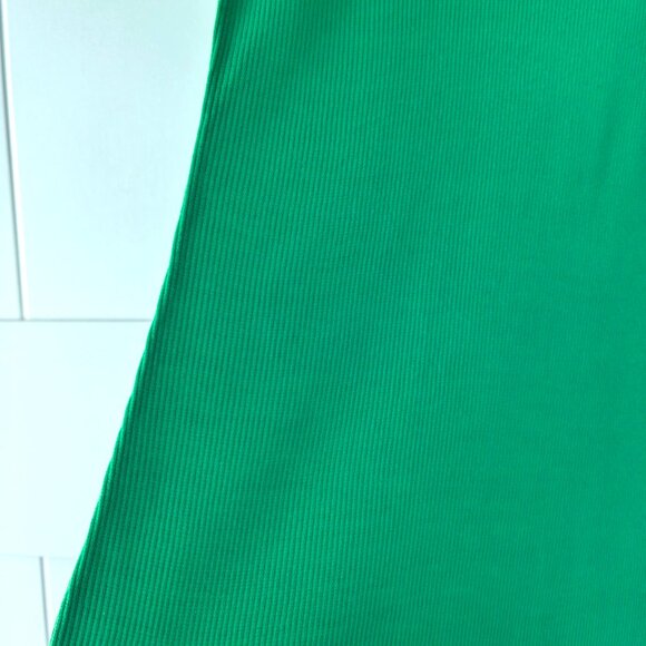 BCBGMAXAZRIA Green Ribbed Fitted Tee Dress (XXS) - Picture 2 of 4